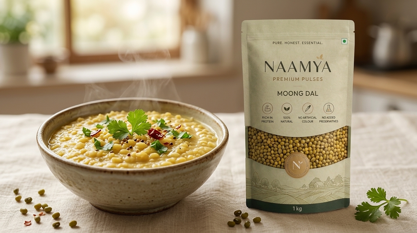 Moong Dal cooked and served